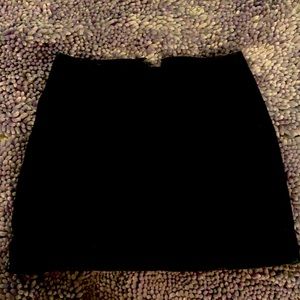 Black denim skirt